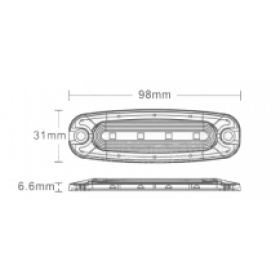 STROB Slim Line 4 Leds